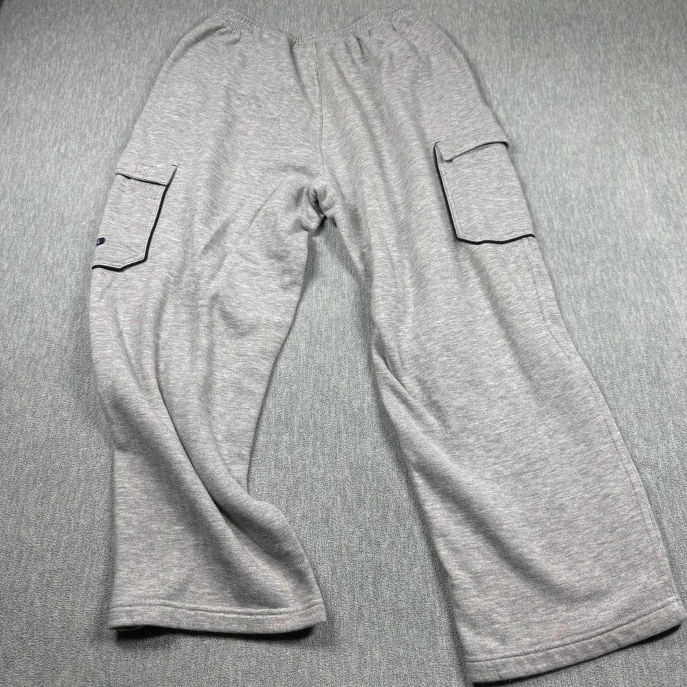 Starter Sweatpants Mens Medium Gray Fleece Cargo Pocket Elastic Waist Casual VTG